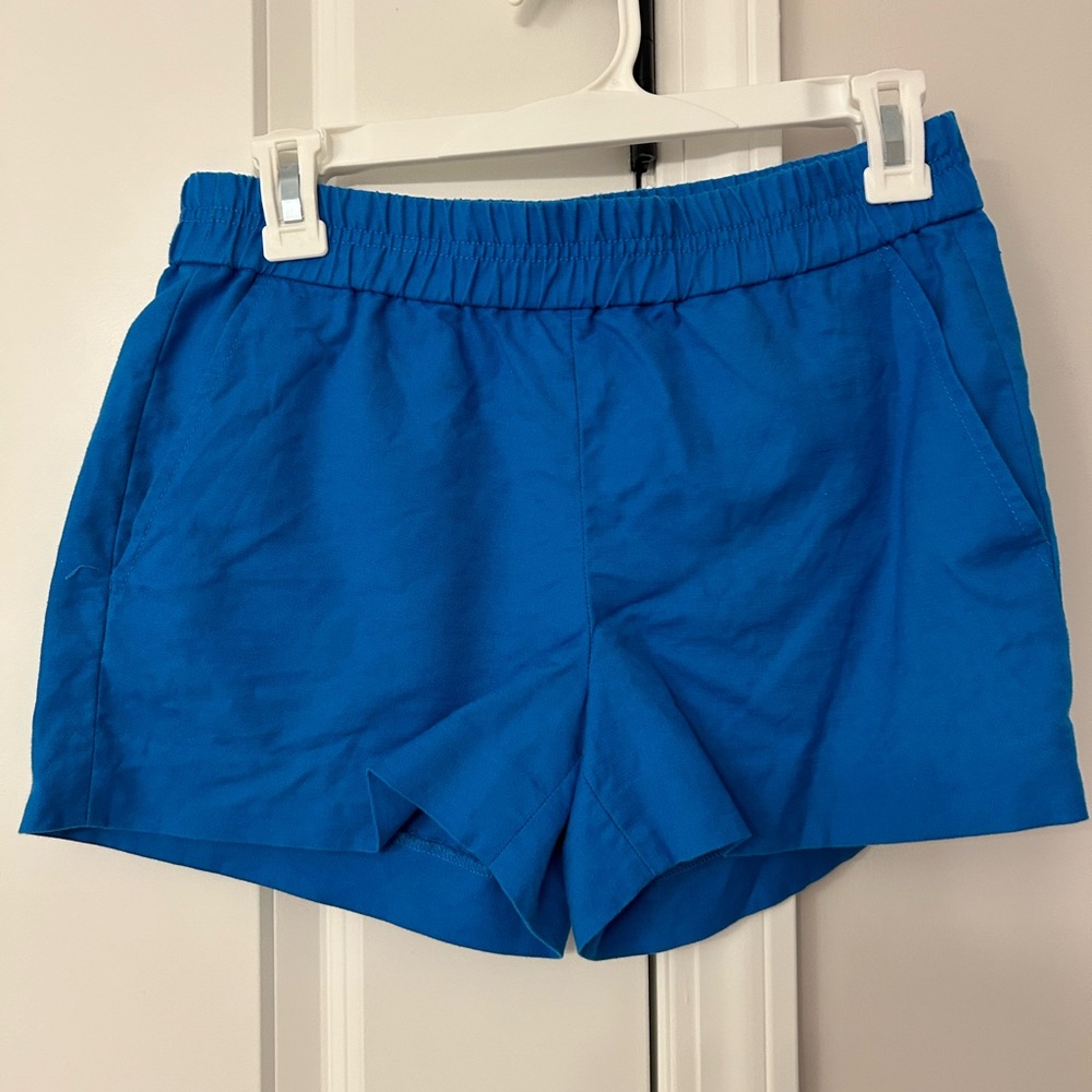 J Crew linen pull on shorts. EUC. Size 0.